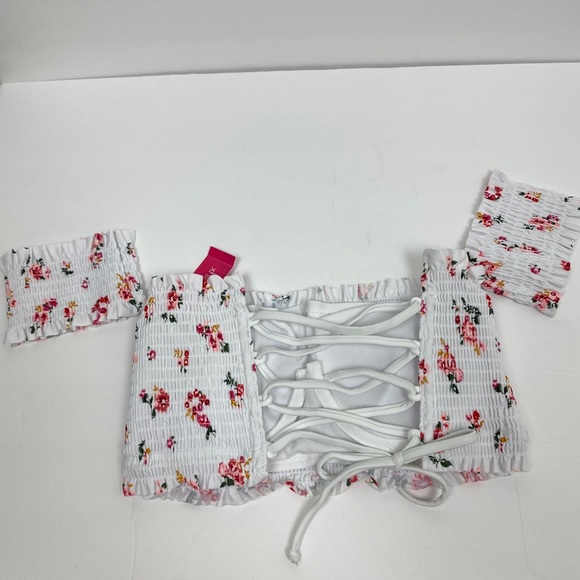 Xhilaration Floral Off Shoulder Bikini Top NWT - Picture 4 of 4